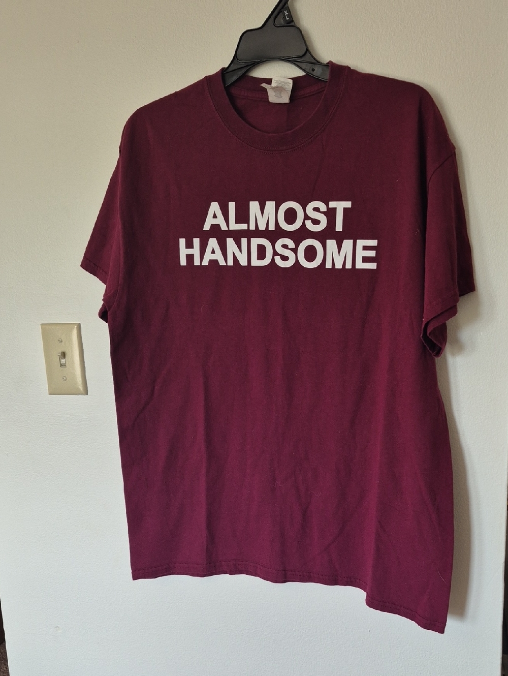 Gildan Men Funny Large 100% Cotton "Almost Handsome" Shirt